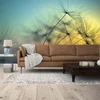 Image de Fotobehang paardenbloem goudgeel, 3D-vliesbehang paardenbloem, Paardenbloembehang voor slaapkamer, Romantisch behang in 3,50 x 2,55 m, BRICOFLOR.nl