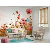 Image de Bloemenweide fotobehang roze, 3D behang met bloemen, 3,50 x 2,55 m, Romantisch fotobehang voor slaapkamer, Vlies bloemenbehang Kosmee, BRICOFLOR.nl
