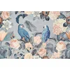 Image de Fotobehang JungleRendevous1 DD119685 A.S. Création ARTist Beige Creme Blauw Vlies 270 x 400 cm (4 delen) Goedkoop fotobehang