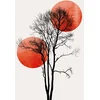 Image de Fotobehang SunandMoon DD119901 A.S. Création ARTist Rood Zwart Antraciet Vlies 280 x 200 cm (2 Teile) Fotobehang