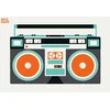 Image de Fotobehang GhettoBlaster DD120129 A.S. Création ARTist Blauw Oranje Terracotta Vlies 270 x 400 cm (4 delen) 3D Fotobehang
