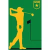 Image de Fotobehang Golfplayer DD120157 A.S. Création ARTist Geel Groen Vlies 270 x 200 cm (2 delen) 3D Fotobehang op maat