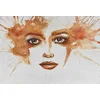 Image de Fotobehang WatercolourFace1 DD120189 A.S. Création ARTist Oranje Terracotta Wit Vlies 270 x 400 cm (4 delen) Fotobehang online webshop