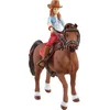 Image de schleich HORSE CLUB - Speelfigurenset - Hannah en Cayenne - Kinderspeelgoed voor Jongens en Meisjes - 5 tot 12 jaar - 42539