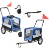 Image de Fietskar fietsaanhanger tot 20 kg en buggyfunctie blauw zwart