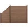 Image de HKC Schuttingpanelen set vierkant/schuin 183x277cm bruin