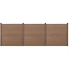 Image de HKC Schuttingpaneel met 4 palen 183x531 cm bruin