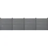 Image de HKC Schuttingpaneel met 6 palen 183x705 cm grijs