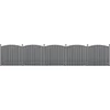 Image de HKC Schuttingpaneel gebogen 5 stuks met paal - grijs