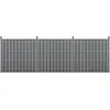 Image de WPC Schuttingpaneel 11 planken met palen 185x562 cm grijs
