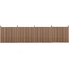 Image de WPC Schuttingpaneel 11 planken met palen 185x747 cm bruin