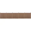 Image de WPC Schuttingpaneel 11 planken met palen 185x932 cm bruin