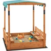 Image de Zandbak Pitsunda met banken en luifel 145x118x118 cm