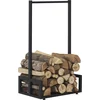 Image de Brandhout Thisted rek houtopslag 50x35x95 cm metaal zwart