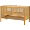 Image de Bamboe wastafelonderkast Hvaler 60x100x45 cm houtkleurig
