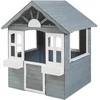 Image de Speelhuis Vesa houten kinderhuisje grijs en wit casa.pro