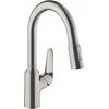 Image de Hansgrohe Focus M42 - Keukenkraan M429-H180 met uittrekbare handdouche, rvs look 71801800