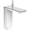 Image de Hansgrohe AXOR MyEdition 1-gats wastafelkraan 230 m. zwart glas met push open garnituur voorsprong 19.6cm chroom
