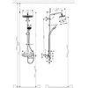 Image de hansgrohe Croma E Showerpipe 1jet met thermostaat chroom