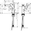 Image de hansgrohe Talis E - Wastafelmengkraan - Ééngreeps bediening - Met trekwaste - 150mm maat - Mat Zwart