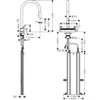 Image de Hansgrohe M81 - Aquno Select keukenkraan met uittrekbare vuistdouche en platte douchestraal, sBox, RVS look 73831800