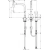 Image de Hansgrohe M71 - Metris Select keukenkraan met uittrekbare handdouche, 2-gats, RVS look 73819800