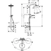 Image de Hansgrohe Croma Select S opbouw regendoucheset   Ø28 cm hoofddouche   glijstang 103.8 cm   wit mat