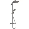 Image de hansgrohe Croma S - Showerpipe - EcoSmart waterbesparend 8 l/m - Raindance Select - 280mm - 1 straalfunctie - Mat Zwart - Met thermostaat en handdouche