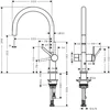 Image de Hansgrohe M54 - Talis 220 keukenkraan, met stopkraan voor vaatwasser, mat zwart 72805670