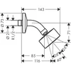 Image de hansgrohe AXOR One hoofddouche 75 1jet EcoSmart met douchearmen, 48490990