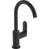 Image de hansgrohe Rebris S - Wastafelmengkraan - Ééngreeps bediening - Met trekwaste - 210mm maat - Draaibare uitloop - Mat Zwart