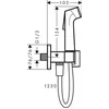 Image de hansgrohe Bidette handdouche 1jet E EcoSmart voor koud water, met douchehouder en doucheslang, hoekig design, 29231670