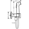 Image de hansgrohe Bidette handdouche 1jet E EcoSmart voor warm water, met douchehouder en doucheslang, 29233670