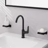Image de Hansgrohe Logis wastafelkraan - model 210 - opbouw - hoog - met trekwaste - mat zwart