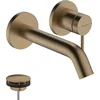 Image de hansgrohe Tecturis S - Inbouw Wastafelkraan - voor wandmontage - Ééngreeps bediening - 16,5 cm uitloop - Brushed Bronze