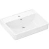 Image de Hansgrohe Xanuia Q Wastafel/Fontein - 60x48cm - inbouw - 1 kraangat - met overloop - glans wit