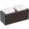 Image de hansgrohe Xevolos E Console 1370/550 met 2 uitsparingen voor opzetwastafel geslepen 500/480 Leigrijs Mat, 54207760