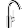 Image de Hansgrohe - Zesis S - Wastafelmengkraan - Ééngreeps bediening - CoolStart energiebesparend - Met trekwaste - 210mm maat - Draaibare uitloop - Mat Zwart