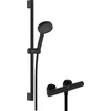 Image de hansgrohe renovatiest Activera Select S 95 2jet EcoSmart met Ecostat Fine en glijstang 65 cm - met booster - mat zwart