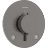 Image de hansgrohe Ecostat Comfort S - Inbouwthermostaat - Ecostat thermostaat - voor 2 functies - Brushed Black Chrome