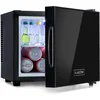 Image de Klarstein Mini-Koelkast Happy Hour Vrijstaande - 9 Liter - Losse Glazen Bodemplaat - 33dB - Koele Frisheid - Voor Gastkamers Of Slaapkamers - Glansrijk - Thermo-elektrisch Koelsysteem - Spiegelglasdeur - praktisch - Elegant - Zwart