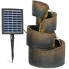 Image de Blumfeldt Mantua cascade fontein op zonne-energie tuinfontein sierfontein,op zonne-energie,4 cascade niveaus,binnen & buiten,zonnepaneel: 9 V / 2,8 W / 17,5 x 14 cm,vorstbestendig