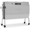 Image de Klarstein Houtskoolgrill 2-in-1 draaispitgrill met motor, Grill met draaiend spit, Grote spitgrill voor speenvarken, Grill met kijkvenster, Spitgrill met roestvrijstalen rooster, Grote met vloerrollen - 57 cm - voor Tuin - Thermometer - RVS