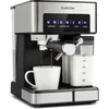 Image de Klarstein Koffiemachine Espresso Pistonmachine met Melkopschuimer, 1,8 L Mini Espressomachine met Piston, 20 Bar RVS Compact, Melkreservoir, 1350 W Koffiemachine voor Gemalen Koffie - Stoompijpje Touch LED - Coffee Machine