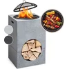 Image de blumfeldt Monolith vuurschaal met grill MGO & stalen schaal incl. vonkenscherm