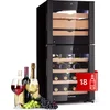 Image de Klarstein kaas- en wijnkoelkast, kleine slanke drankkoelkast, wijnkoelkast met glazen deur, kleine koelkast voor kaas en wijn, met led-display, hygrometer, flessenkoeler , 89 liter - Wijn Bewaarkast - 5-10°C 58 cm - Touch