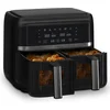 Image de Klarstein heteluchtfriteuse, airfryer met 2 kamers, 1850 W compacte heteluchtfriteuse, 7,6 L luchtfriteuse met touch bediening, timer, voorverwarmen, 6 modi, grote heteluchtfriteuse, air fryer XL