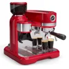 Image de Klarstein Koffiemachine Bella Café espressomachine met ingebouwde molen   19 bar, 1550 W, 1,4 liter waterreservoir, geïntegreerde conische maalschijf, melkschuimer, 2 kopjeshouders, kunststof, rood - voor Keuken - LED - Coffee Machine