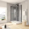 Image de Schulte Korsika - rechthoekig douchecabine compleet - 120x80x224 - zwart - transparant veiligheidsglas - douchezuil - regendouche - handdouche - massagedouches