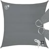 Image de tectake® Zonnescherm - Schaduwdoek - Vierkante Zonneluifel - Tarp Met UV-bescherming 50+ - Scheurvast - Inclusief spankabels, eenvoudige bevestiging - Diverse modellen - 5,4 x 5,4 m - Grijs